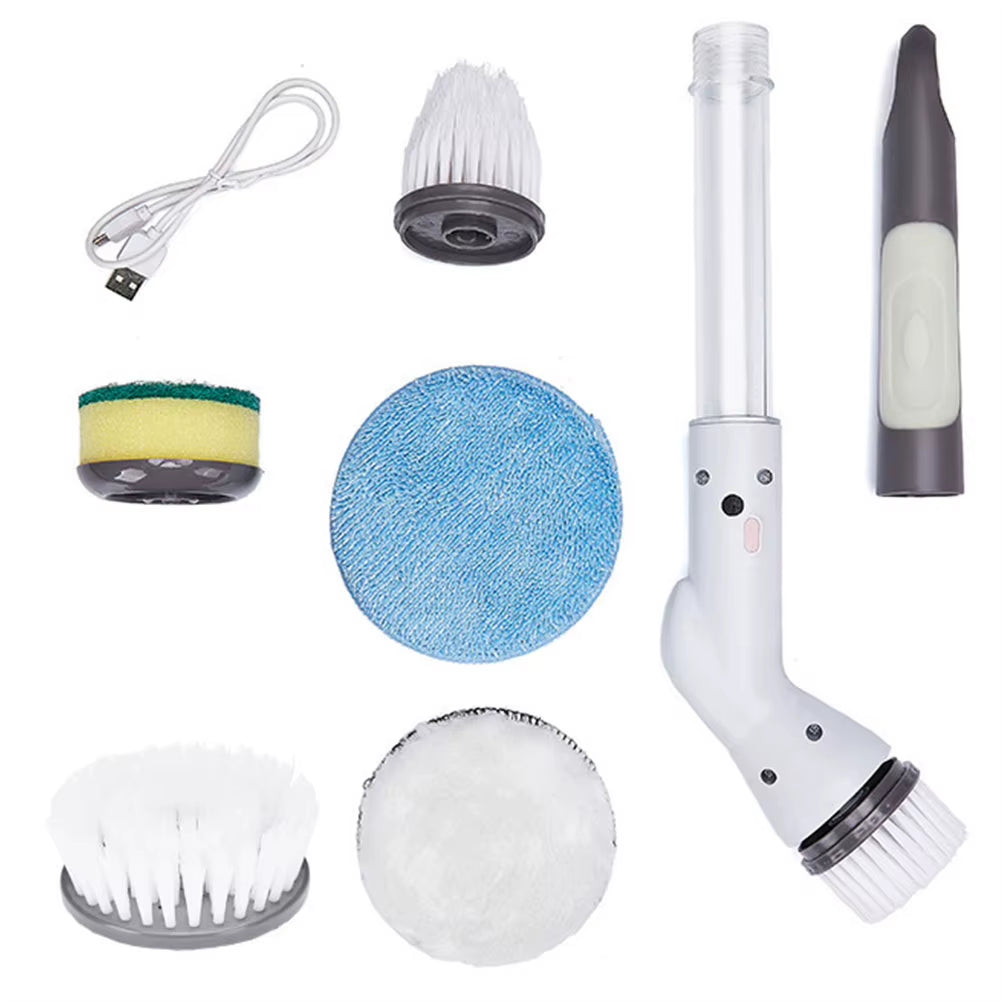 Electric Cleaning Brush Bathroom Wireless Electric Spin Scrubber Portable Car Wash Brush with Cleaning Sponge Home Appliances