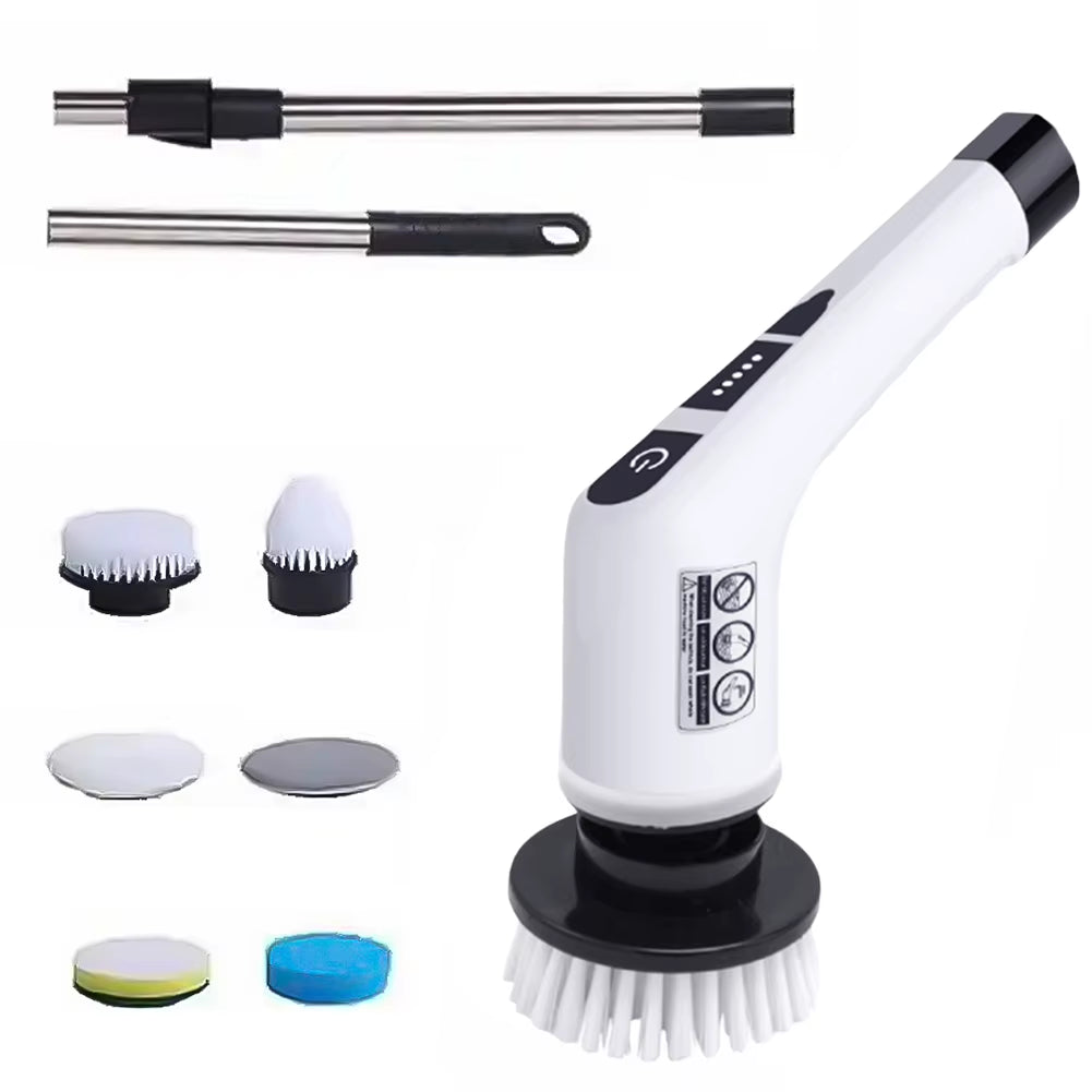 Electric Cleaning Brush Bathroom Wireless Electric Spin Scrubber Portable Car Wash Brush with Cleaning Sponge Home Appliances